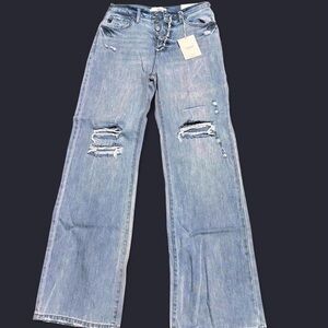 KanCan Light Blue Distressed Flare Jeans